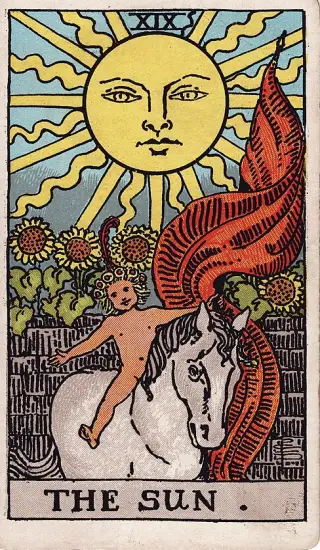 Güneş tarot kartı